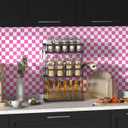 OSECAGE Pink Peel and Stick Wallpaper Checkered Contact Paper 17.7"x393"