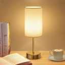 Cordless LED Table Lamp, 5000mAh Battery Operated, Portable Small Cordless Light Rechargeable, Touch Dimmable Wireless Lighting, Bedside Night Lamp Desk Lights for Bedroom/Bars/Offices(Gold)
