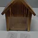 Window Bird Houses for Outside with 2 Powerful Hooks, Clear Window Bird House for Viewing Inside, Hanging Wooden Birdhouses to Paint for Outdoors, Bird Nesting Box for Bluebird Finch Chickadee