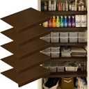 Walnut 12x46 in 5-Pack wire rack cover is a heavy duty shelf liner for renters in bathroom, 46x12x2.5in