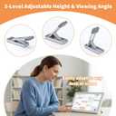 Calendar Stand Compatible with Skylight 15", 1 Pair Desktop Stand for Digital Calendar, Heavy Duty Metal, 3-Level Tilt Adjustment Height, with Non-Slip Rubber Pads, Accessories for Digital Calendars