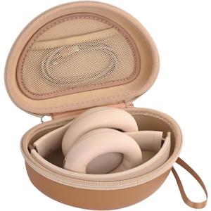 Hard Headphone Case for Beats Solo 4/3 / 2, Studio Pro, Studio 3, Over Ear Headphone Carrying Case with Storage Cable Bag Strap for Travel (Khaki)