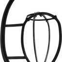 YANTAISIYU 1 Pc 15 Inches Hanging Wig Stand Portable Wig Hanger Collapsible Wig Holder Wigs Display Drying Stand (Black)