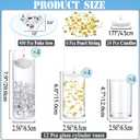24 Pcs Floating Candles 12 Glass Vases for Centerpieces with 400 Acrylic Fake Ice Cubes 6 Pearl String Vase Filler Floating Candle Centerpieces for Tables Party Event Wedding Home Decor