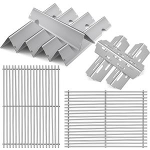 Stainless Steel Grill Flavorizer Bar Heat Plates with 2 Pack Grates BBQ Gas Grill Replacement Parts for Weber Genesis II 300 Series Genesis II E-310 E-315 E-330 E-335 S-310 S-335 Gas Grill