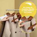 Wooden Hangers 90 Pack,Wooden Clothes Hanger for Daily Used,Heavy Duty Wood Hangers with Pant Bar & Precisely Cut Notches,Premium Hanger for Heavy Coats,Shirts,Suits,Dresses (Walnut), 8.3 inches x 17 inches