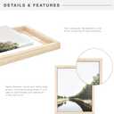 MCS Canvas Float Frames 9x12 Frame, Natural Wood Grain for Finished Canvases, Vertical & Horizontal Wall Hanging Large with Adhesive for Canvas Paintings (1-Pack)