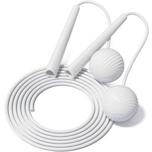 Jump Rope-Cordless & Corded Adjustable Jump Rope for Fitness with Large Ball for Home Gym & Travel for Men and Women (White)