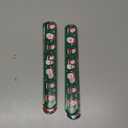 Lewtemi 24 Pcs Christmas Wrapping Paper Roll Holder Clips, 8.7 x 1.2 in Holiday Gift Wrap Gadgets Flip Paper Holder Slap Bands Metal Clamps Strips 12 Designs for Xmas Poster Storage Organize(Cute)