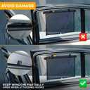 2 x EcoNour Car Side Window Sun Shade (2 Pack) | Retractable Roller Sunshade for Kids | Baby Car Window Shades for UV and Sun Glare Protection | Baby Travel Accessories (15"x17")