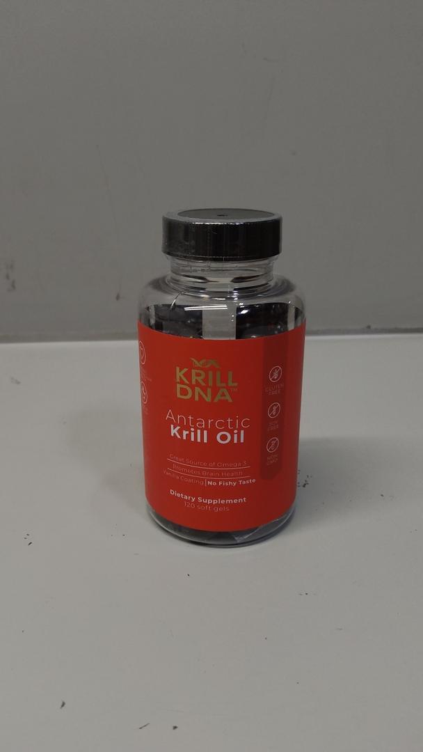 Antarctic Krill Oil by KrillDNA | 1000 mg with Astaxanthin, Omega 3, DHA, EPA, and Phospholipids | Vanilla Coating, No Smell, No Fishy Taste | (120 softgels-60 Servings)