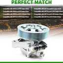 21-5341 Power Steering Pump with Pulley Compatible with Accord 2003-2007 L4 2.4L 56110RAAA01 96-5341