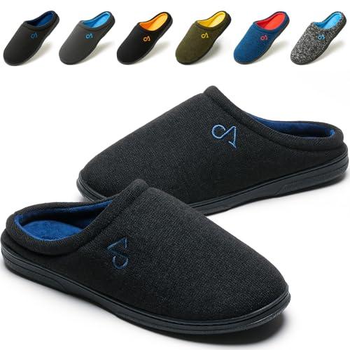 COZYAREA Mens House Slippers Indoor Shoes Cozy Memory Foam Insoles & Rubber Soles 9-10