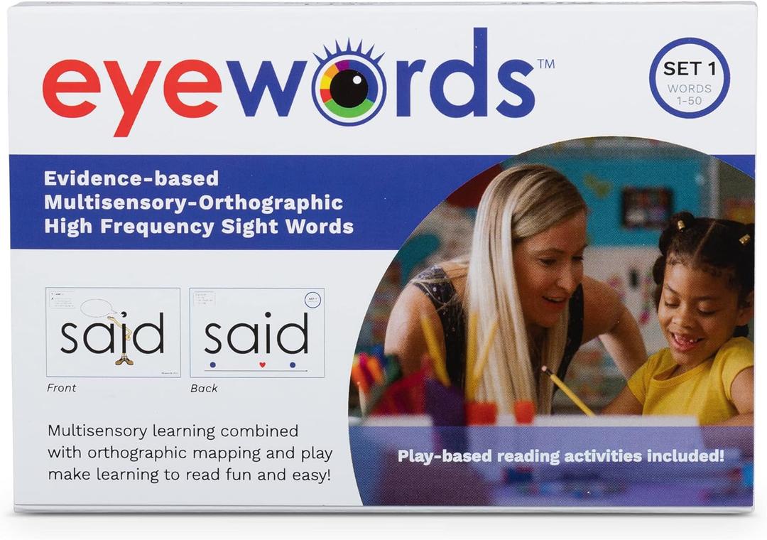 Multisensory-Orthographic High Frequency Phonics Teaching Cards - Flash Sound Mapping - Set #1, Words 1-50