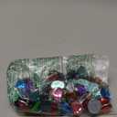 128Pcs Large 1 Inch Acrylic Diamond Jewels for Crafts, Flat Back Gems with 140 Adhesive Dots, Stick on Pirate Treasure Chest Fillers, Assorted Colorful Stones for DIY Projects