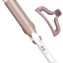 Conair Double Ceramic 1 ½-Inch Curling Iron with Claw Clip, 1.5-Inch Barrel Creates Soft Waves, Hair Waver for Use on Medium and Long Hair, White