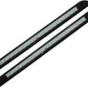 Raycharm 20" RV Camper LED Awning Porch Utility Light Fixture, 40 Down Angle Beam, 6000K Cool-White, 12V/24V DC, High Light-Output Low Ampere Draw, Aluminum Housing Black Finish, 2-Pack