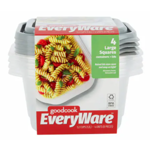 GC EW STORAGE CONTAINERS 4PK LRG SQR