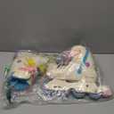 Nattork Inline Skates for Girls Kids Teens Boys Age Sizes Adjustable Blades Roller for Outdoor Indoor Birthday (Medium(13C-3 US), White)