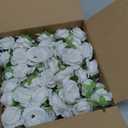 2.2'' White Rose Heads Artificial Bulk, Satin Rose Flower Heads,80Pcs Silk Rose Heads, Fake Flower No Stem for DIY Flower Well, Artificial Stemless Rose Flower Heads for DIY Crafts Bouquet (80 white)