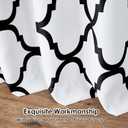Melodieux Moroccan Fashion Room Darkening Blackout Grommet Curtain for Bedroom Kitchen Small Windows, 52 by 45 Inch, Off White/Black (1 Panel)