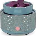 Electric Wax Melt Warmer 4-in-1 Candle Warmer for Scented Wax Melter Cute Ceramic Fragrance Wax Burner for Home Office Bedroom Deco Gift for Women Dark Blue