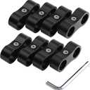 Ucreative 8PCS 6AN CPE Fuel Hose Separator Clamp AN6 CPE Line Mounting Clamp Aluminum Black