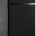 3.3 Cu. Ft. Mini Fridge with Freezer, Compact Refrigerator with Adjustable 7-Level Thermostat, Dorm Fridge for Kichen, RV, Office, Apartment, Black