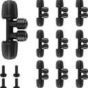 Kalolary 10PCS 5/16'' to 1/4'' Drip Irrigation Fittings,Push-to-Connect 4 Way Drip Irrigation Part Barbed Tee Connectors with 4PCS Plugs, Anti-Leak Locked Splitter Fitting for 5/16'' Irrigation Tubing