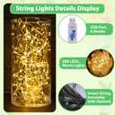 9 Ft Realistic Christmas Garland with 36FT Fairy String Lights, Thick and LushSoft Bendable, Lifelike Cypress Garland for Christmas Decoration, Pine Garlands for Mantle, TV Stand, Archway, Railing