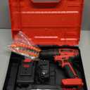 20V Power Drill Cordless, Cordless Drill with Battery and Charger with Torque 30N, Impact Function, 3/8-Inch Keyless Chuck for Screwdriving and Drilling (Battery×2)