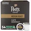 Peet's Coffee, Medium Roast Keurig K-Cup Pods - Caf Domingo 54 Count (1 Box of 54 Pods)