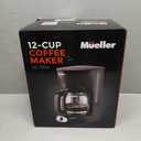 Mueller 12-Cup Drip Coffee Maker Machine with Anti-Drip System, Permanent Filter, Glass Carafe, and Auto Keep Warm Function