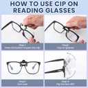 2 Pack Blue Light Blocking Clip-On and Flip-Up Reading Glasses with Magnifying Lenses Readers for Unisex Use