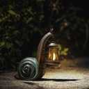 Solar Snail Garden Lights Outdoor Decor (3.15" W x 4.92" L x 8.27" H), Solar Powered Figurine for Patio Lawn Yard Porch, Indoor Decoration, Unique Gift for Mom Grandma Women