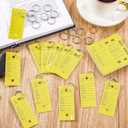 Thyle 500 Set Self Laminating Protecting Car Key Tag with Label Ring Bulk a Self-adhesive Plastic Film Prevent Writing from Fraying Key Tags with Metal Split Rings for Car Truck or RV Dealers Supplies