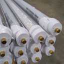 ONLYLUX 8 Foot Led Lights, T8 96" 45Watt FA8 Single Pin LED Shop Lights 5850LM, Ballast Bypass, 6000k, F96 8ft Led Bulbs Fluorescent Replacement,Workshop, Warehouse, Clear Cover(12 Pack)