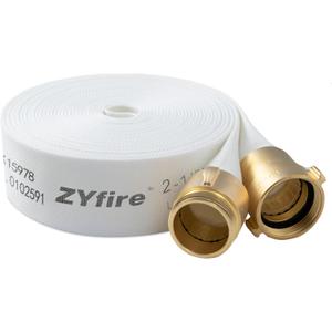 ZYfire Fire Hose 2-1/2"ID x 50FT, NST/NH Coupling, Single Jacket TPU Lined
Professionally Certified for Firefighting, 750 PSI Burst Pressure, Works Year-Round, Abrasion, Flex & Chemical Resistant