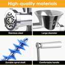 Meat Grinder Manual Mincer for Home Use - Sausage Maker Table Mount Pork Mincer Sausage Stuffer Funnel Make Homemade Burger Patties Hand