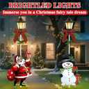 Tuanse 2 Pack Solar Christmas Outdoor Decoration 52 Inch Solar Xmas Snowman & Santa Pathway Lights Metal Garden Stakes with LED Lantern Xmas Yard Signs for Holiday Winter Walkway Patio Decor