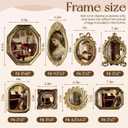 Lineshading 8 Pcs Picture Gold Vintage Gallery Wall Frame Set 5 Sizes