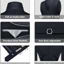 LUPURTY Suits for Men, 3 Piece Men's Suit Slim Fit, Solid Jacket Vest Pants with Tie, One Button Tuxedo Set, Medium