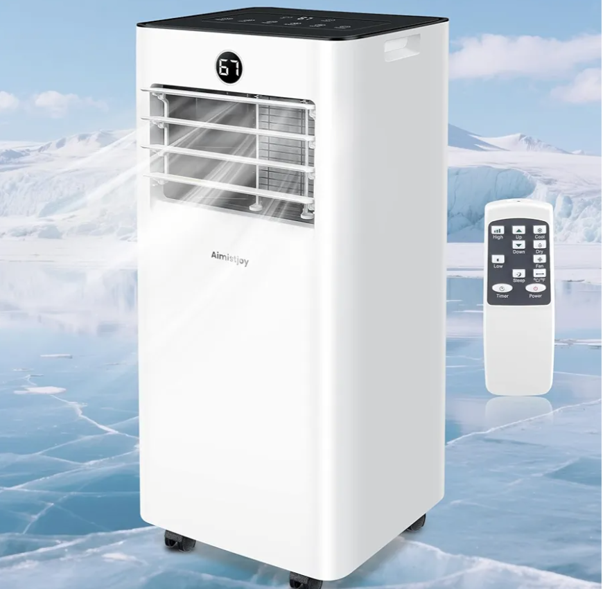 10000 BTU Portable Air Conditioners,4-In-1 Cooling/Fan/Sleep, AC Unit With Remote Control, Timer, Floor Air Conditioner Cools up to 500 Sq.Ft, Quiet AC for Bedroom Office