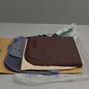 Adult Bibs-3 Pcs Washable Clothing Protector with Upgraded Crumb Catcher (Grey, off-white & brown)