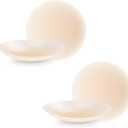 Cake Nipple Covers Non Adhesive Silicone Nipple Pasties for Women Reusable, Invisible Nipple Covers No Show (Medium (Fits B-C cups), Nude)