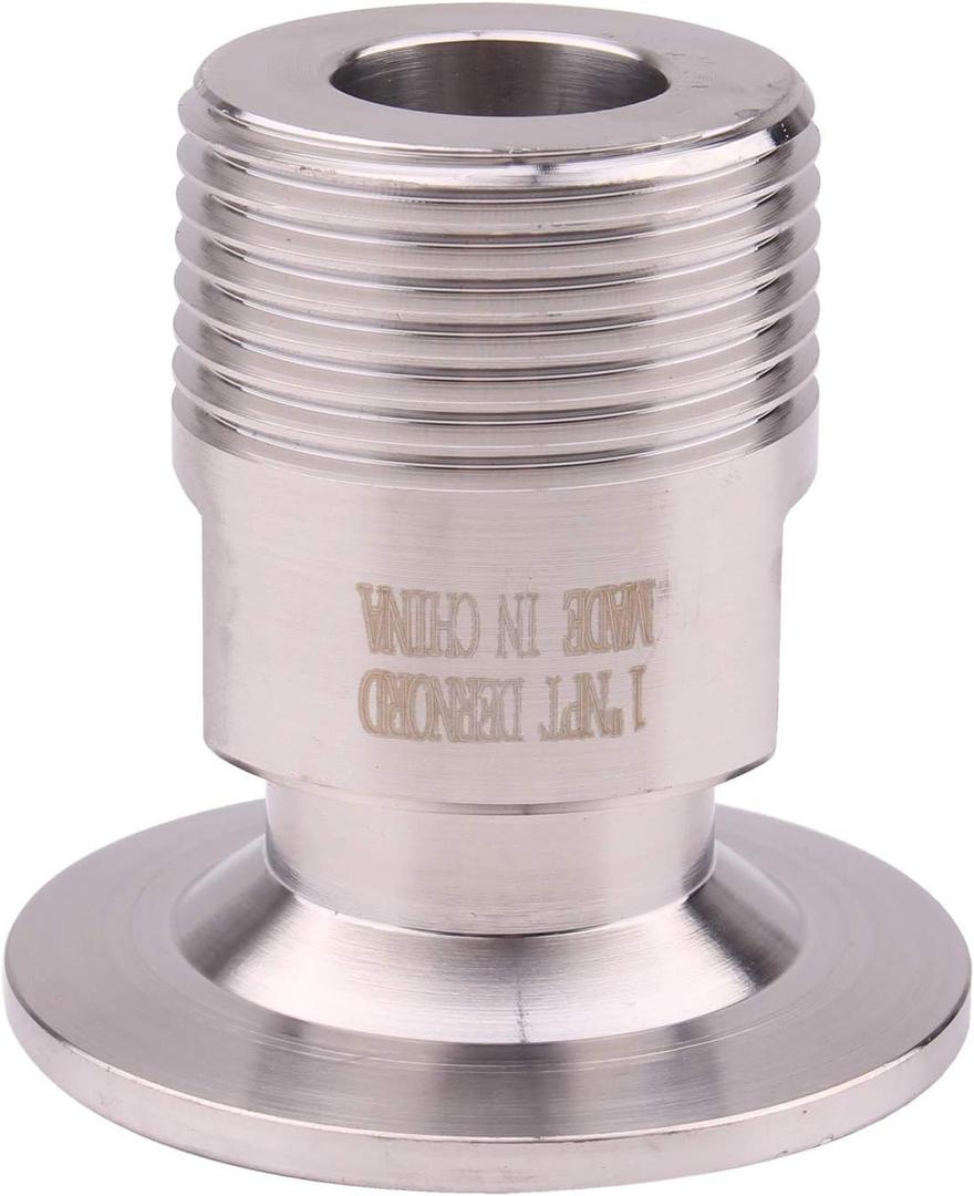 DERNORD 1.5''Tri clamp Adapter to 1 inch MNPT Thread Ferrule Sanitary Pipe Fitting