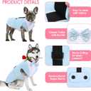 AOFITEE Dog Tuxedo for Large Dogs, Formal Dog Suit and Tie, Gentle Dogs Wedding Party Suit Bow Tie Shirt, Pet Wedding Outfit with Detachable Bowtie Collar for Christmas Halloween Dress Up, CL
