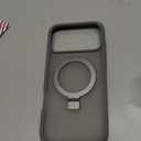 Ultra-Magnetic Stand for iPhone 17 Pro Max Case [Military Drop Protection] [Compatible with MagSafe] Shockproof Translucent Matte Slim Ring Holder Case for iPhone 17 Pro Max (Gray)