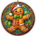 Handmade Gingerbread Man Christmas Ornament  Cute Candy Cookie Holiday Tree Decoration, Funny Festive Gift for Kids, Family, Friends, Gingerbread Lover Dcor Keepsake
