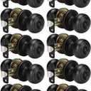 goldenwarm Bronze Passage Door Knobs, Oil Rubbed Bronze Closet Door Knobs Interior, Bronze Passage Door Knobs Set for Hallway Closet (10 Pack, Oil Rubbed Bronze)